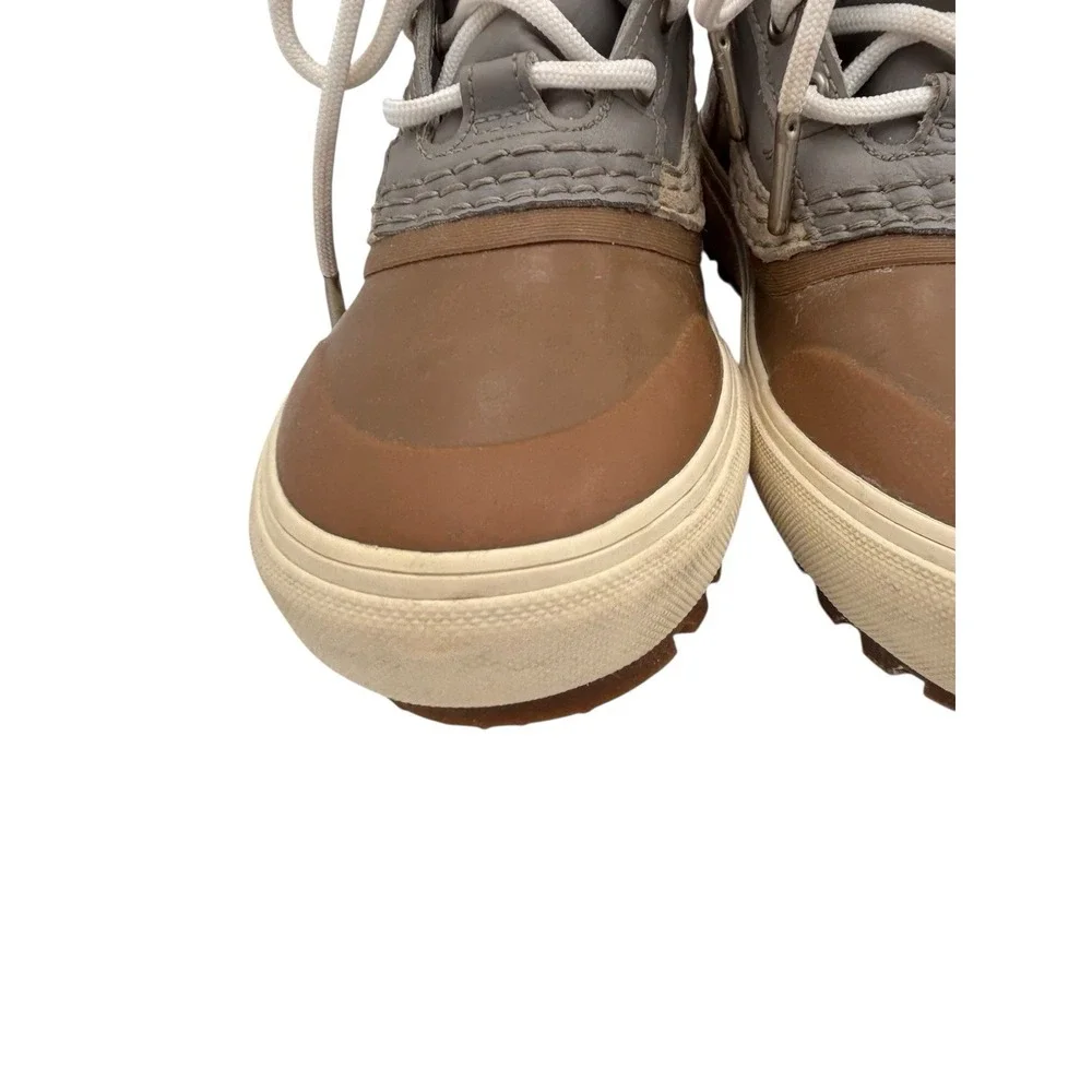 Vans Standard Mid Snow MTE Waterproof US Gray/Tan Leather Boots Mens 6.5 Women 8